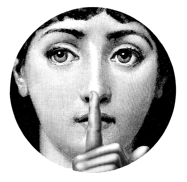 Декоративная тарелка Fornasetti 002 Черный Декоративная тарелка Fornasetti 002 Черный в Саратове | Loft Concept