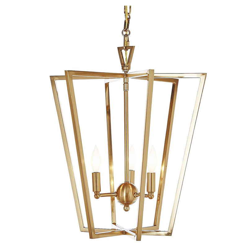 Люстра Fabiole Gold Cage Chandelier Золотой в Саратове | Loft Concept 