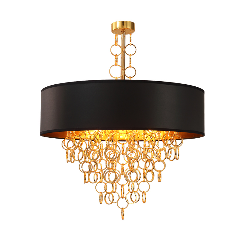 Люстра Ritz Rings Chandelier Золотой Черный в Саратове | Loft Concept 