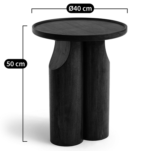 Круглый приставной стол из массива ореха Balu Wooden Side Table в Саратове