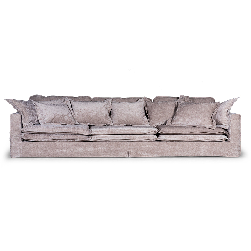 Диван Evelyn Gray Velour Sofa Светло-серый в Саратове | Loft Concept 