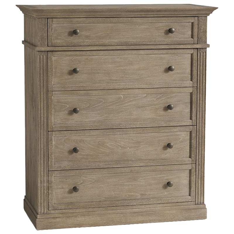 Комод 5 ящиков Benjamin Chest of 5 Drawers Бежево-серый в Саратове | Loft Concept 