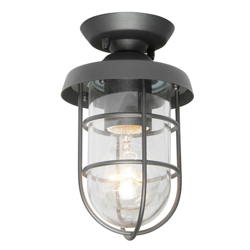 Уличный потолочный светильник Declan Street Lamp Черный Уличный потолочный светильник Declan Street Lamp Черный в Саратове | Loft Concept