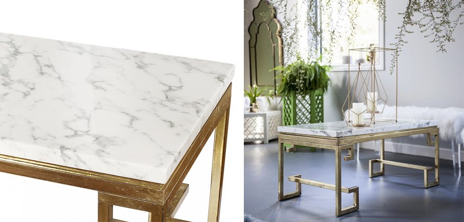 Кофейный стол Golden Meander Coffee Table Кофейный стол Golden Meander Coffee Table - Loft-Concept в Саратове