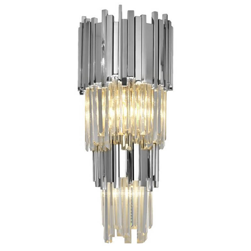 Бра Luxxu Modern Cascade Wall Lamp Silver 58 Серебряный Прозрачное Стекло в Саратове | Loft Concept 