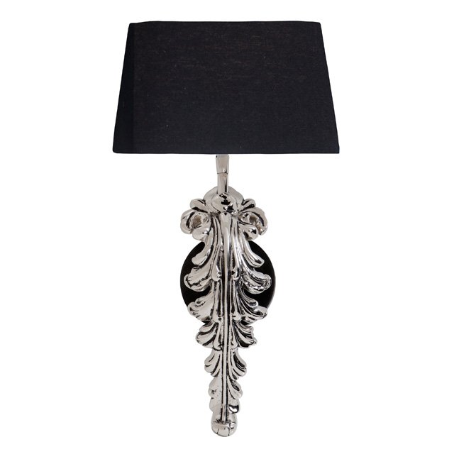 Бра Eichholtz Wall Lamp Beau Site Nickel+Black Никель Черный в Саратове | Loft Concept 