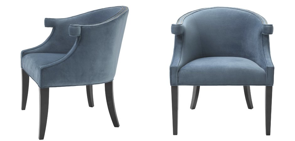 Кресло Eichholtz Chair Margaux blue Кресло Eichholtz Chair Margaux blue - Loft-Concept в Саратове