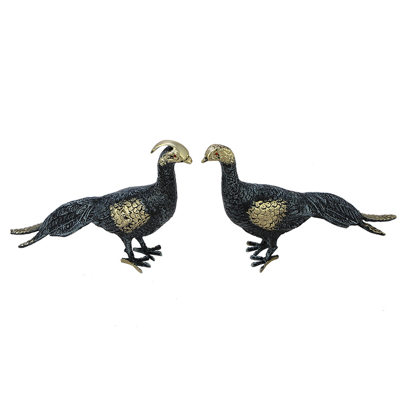 Статуэтка бронзовая пара Павлины синие Bronze Birds Бронза Синий Статуэтка бронзовая пара Павлины синие Bronze Birds Бронза Синий в Саратове | Loft Concept