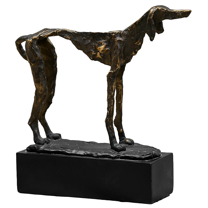 Статуэтка собака Giacometti Dog Statue Черный Золотой в Саратове | Loft Concept 