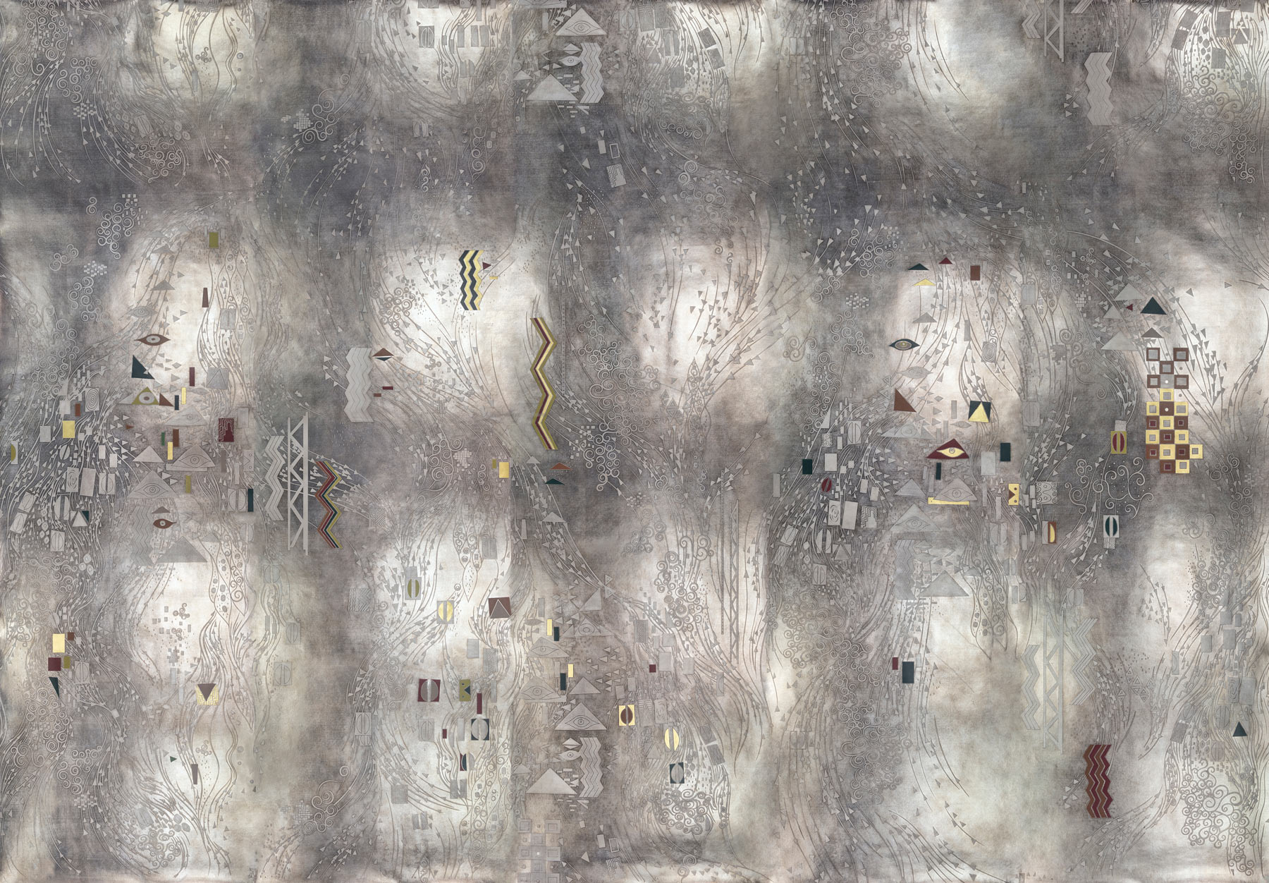 Обои ручная роспись Klimt Polished Silver bas relief gilded paper Обои ручная роспись Klimt Polished Silver bas relief gilded paper - постер Loft-Concept в Саратове