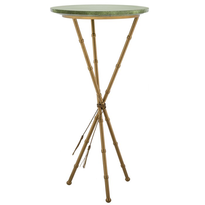 Green Stingray Skin Side Tables Зеленый Золотой в Саратове | Loft Concept 