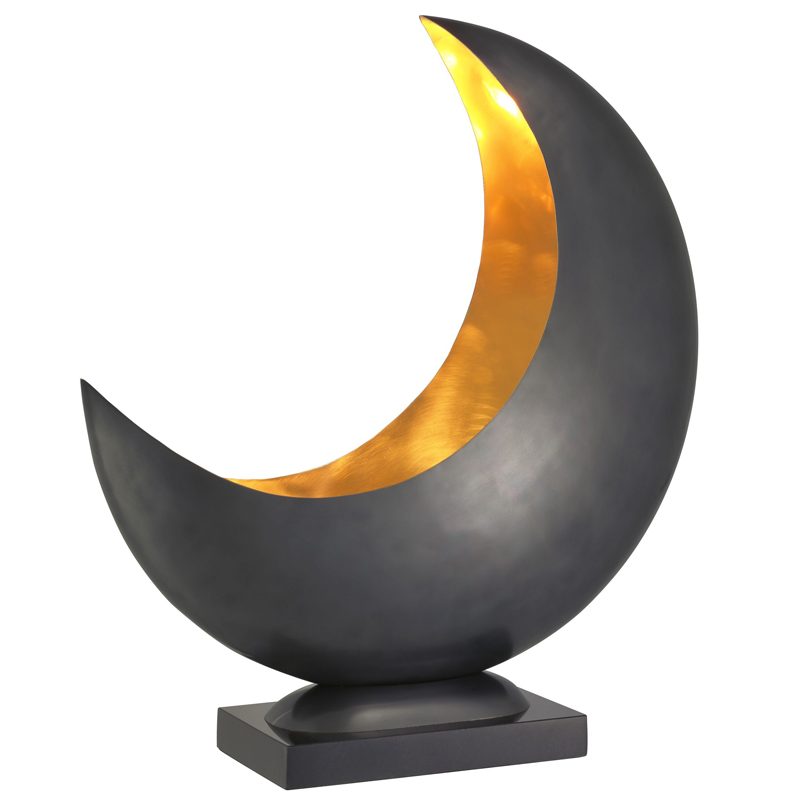 Настольная лампа Eichholtz Table Lamp Half Moon Латунь Черный в Саратове | Loft Concept 