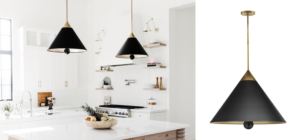 Подвесной светильник Cleo Pendant Brass & Black Подвесной светильник Cleo Pendant Brass & Black - Loft-Concept в Саратове