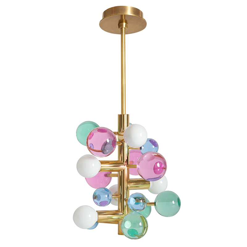 Светильник Jonathan Adler GLOBO FIVE-LIGHT CHANDELIER Multi Золотой Мульти в Саратове | Loft Concept 