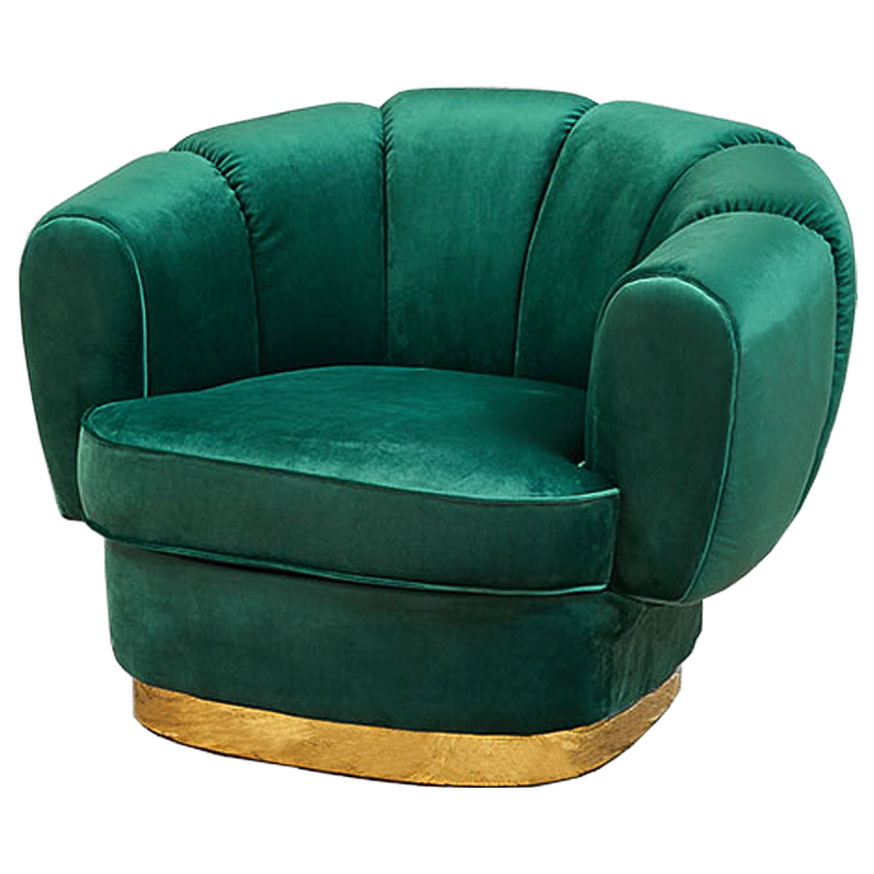 Кресло Emerald Softness Armchair Изумрудный Глянцевое золото в Саратове | Loft Concept 