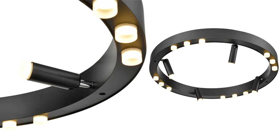 Потолочный светильник Rigor & Conciseness Lighting Black Disk Потолочный светильник Rigor & Conciseness Lighting Black Disk - Loft-Concept в Саратове