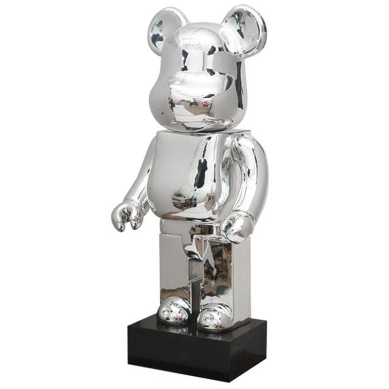 Статуэтка Bearbrick Silver on stand Серебряный в Саратове | Loft Concept 