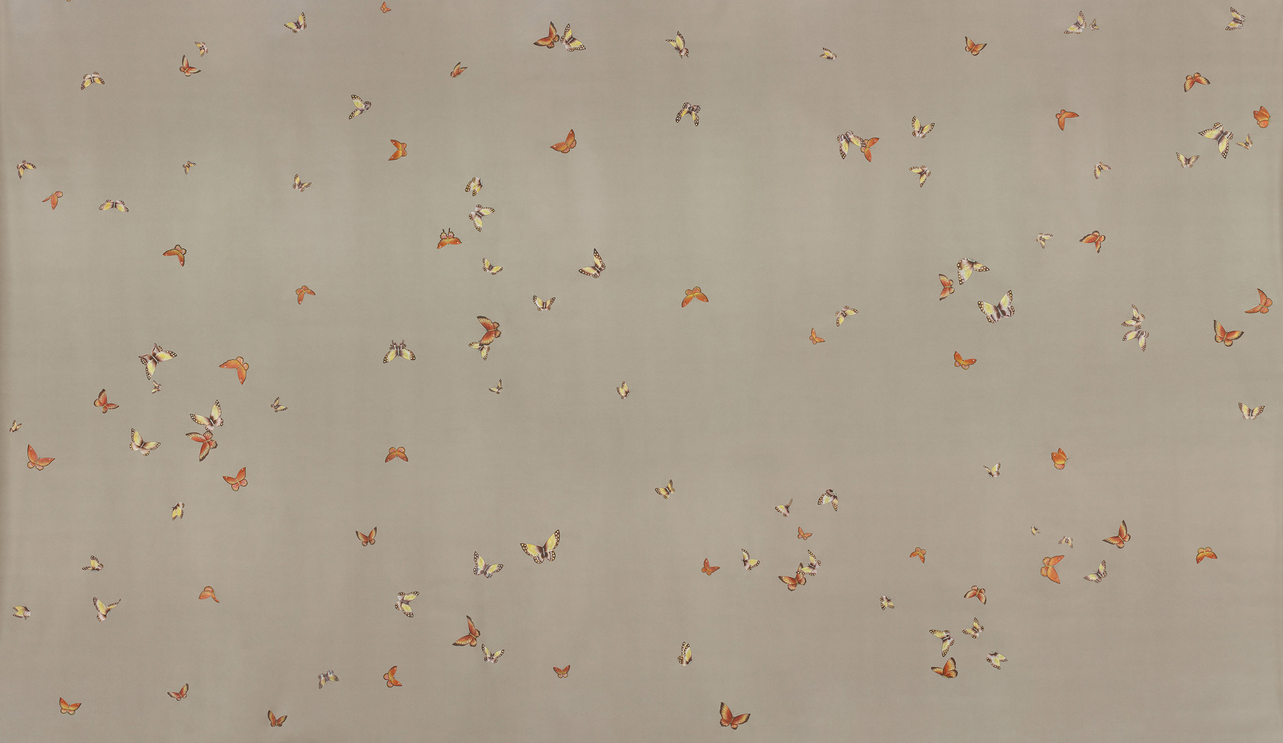 Обои ручная роспись Butterflies Echo on dyed paper Обои ручная роспись Butterflies Echo on dyed paper - постер Loft-Concept в Саратове