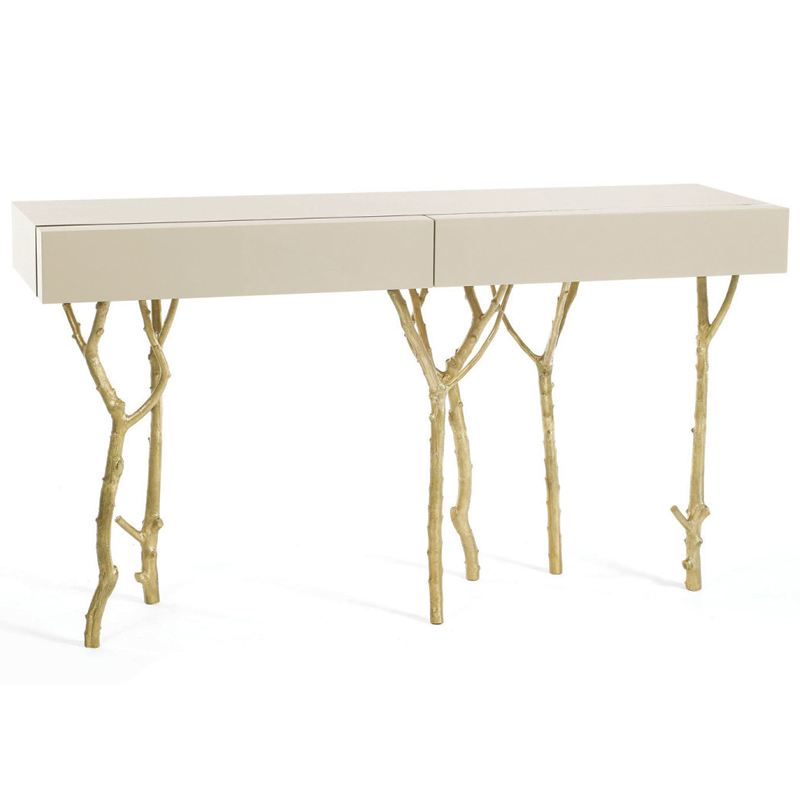 Консоль Fig Tree CONSOLE Ginger and Jagger Золотой Белый в Саратове | Loft Concept 