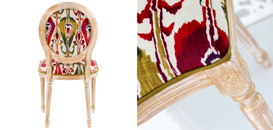 Стул Ikat Pattern Красно-белый Стул Ikat Pattern Красно-белый - Loft-Concept в Саратове