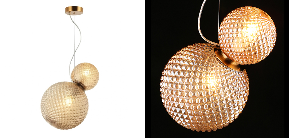 Подвесной светильник Perforated Bubbles с темным плафоном Подвесной светильник Perforated Bubbles с темным плафоном - Loft-Concept в Саратове