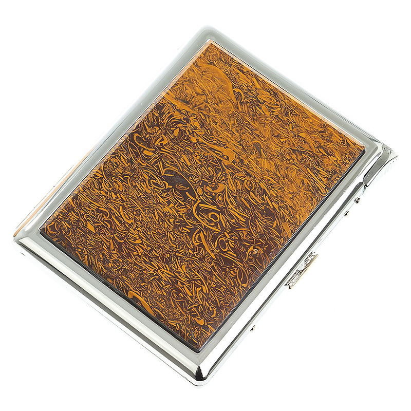 Портсигар с газовой зажигалкой из натурального камня Яшма Змеиная Stone Cigarettes Cases Оранжевый Серебряный Портсигар с газовой зажигалкой из натурального камня Яшма Змеиная Stone Cigarettes Cases Оранжевый Серебряный в Саратове | Loft Concept