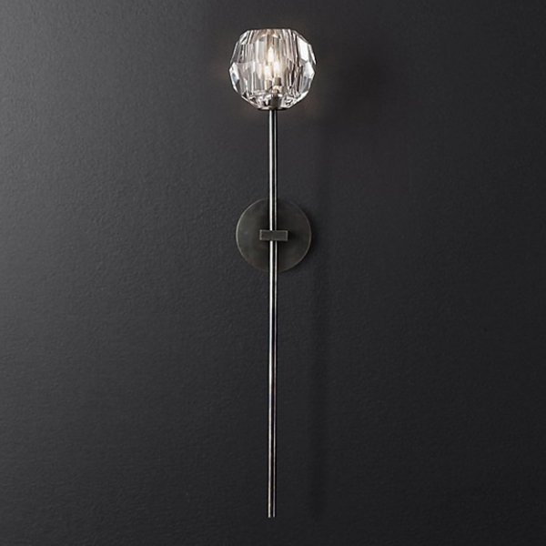 Бра RH Boule de Cristal Long Sconce Black Черный в Саратове | Loft Concept 