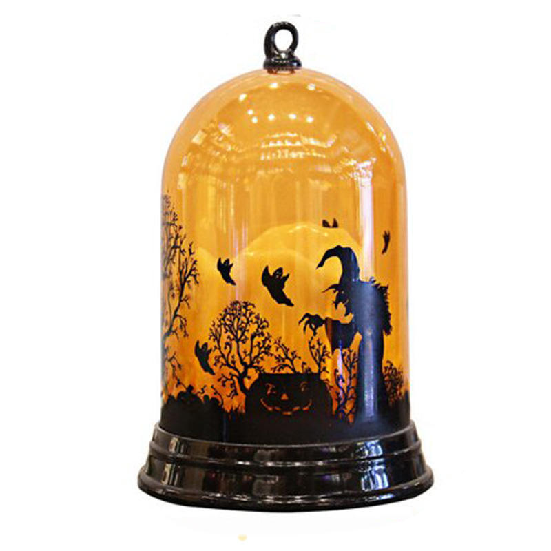 Фонарь Halloween Lantern Оранжевый Черный в Саратове | Loft Concept 