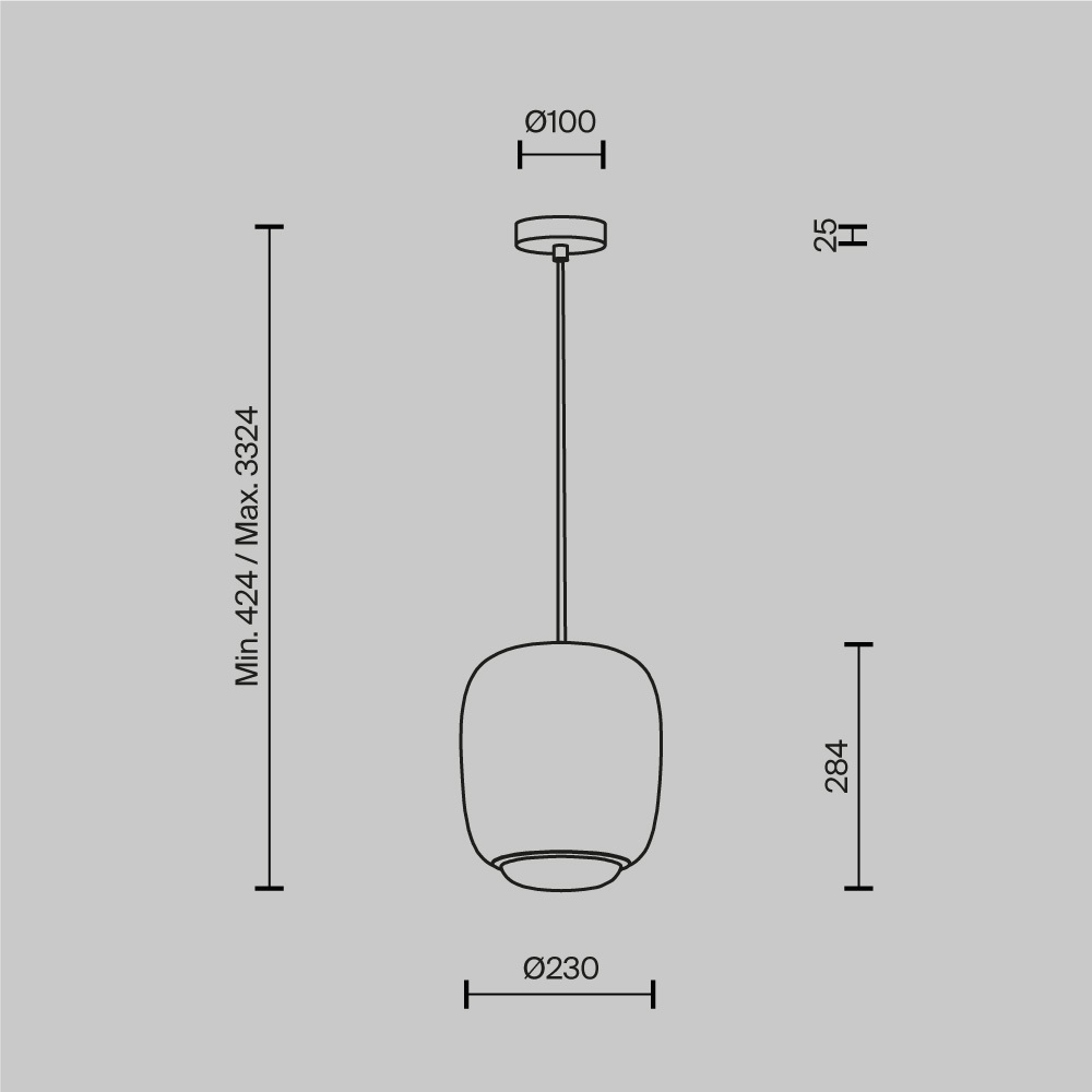 Подвесной светильник Brio Серый 3000К 12Вт в Саратове