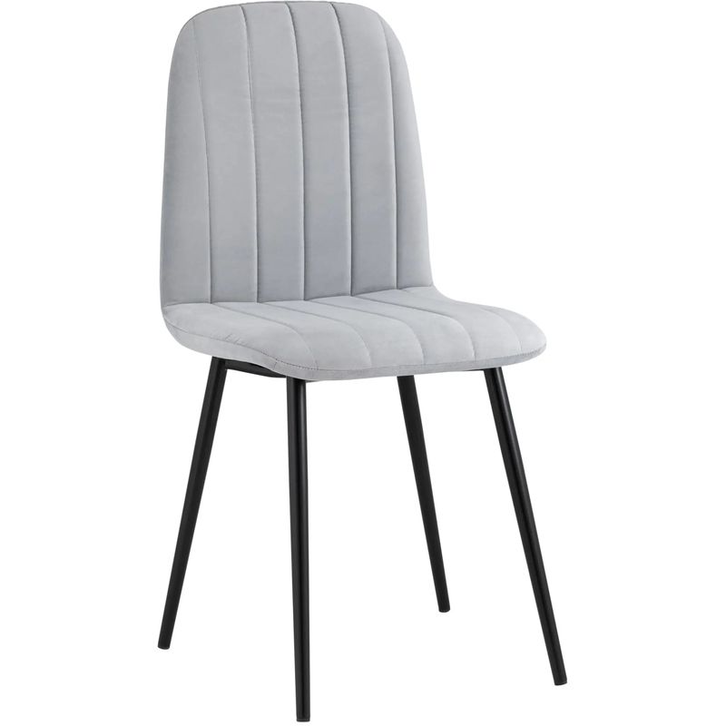Стул Easy Chair Велюр Светло-Серый цвет Светло-серый Черный Стул Easy Chair Велюр Светло-Серый цвет Светло-серый Черный в Саратове | Loft Concept