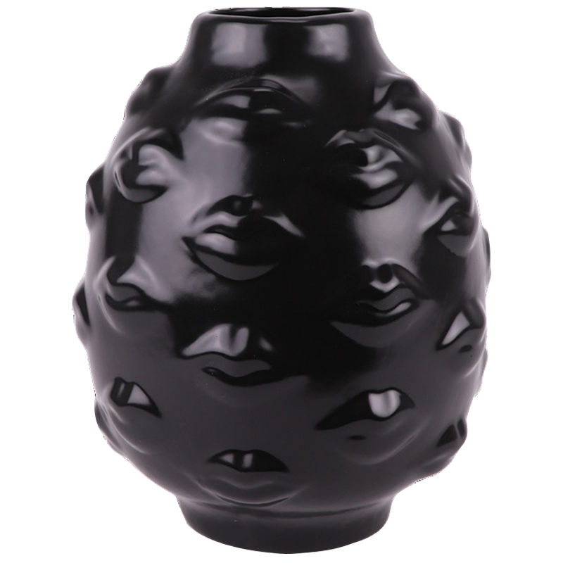 Ваза GILDED GALA ROUND BLACK Vase Черный Ваза GILDED GALA ROUND BLACK Vase Черный в Саратове | Loft Concept