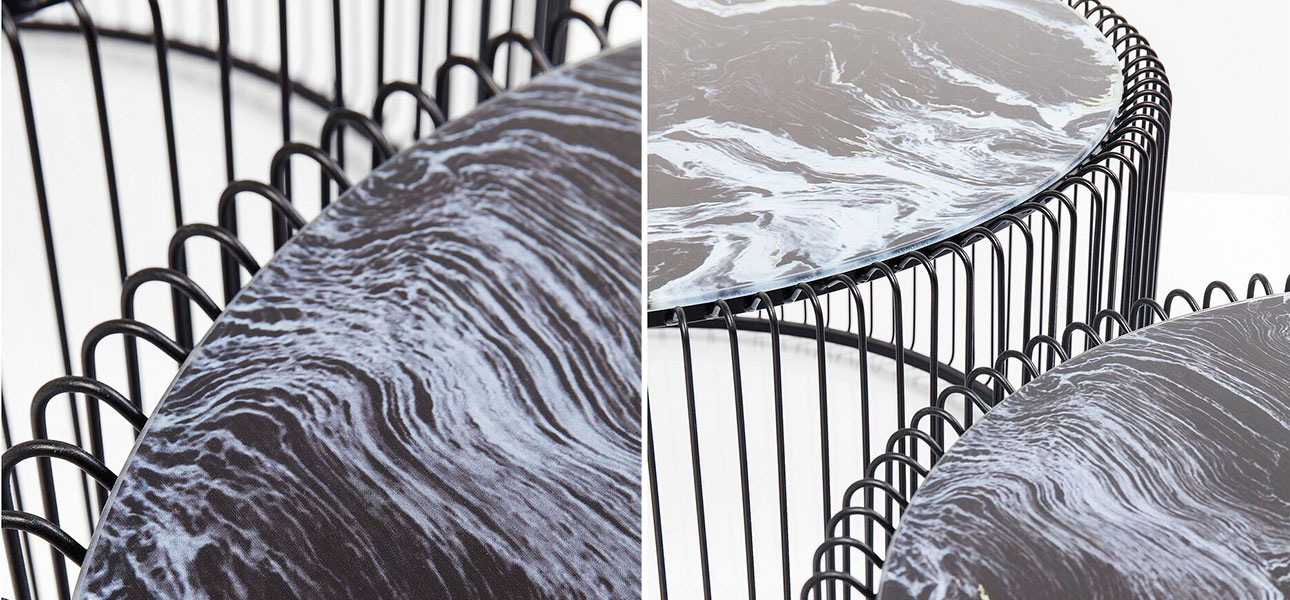 Кофейный столик круглый с мраморной столешницей Дуэт Anthony - фото №2