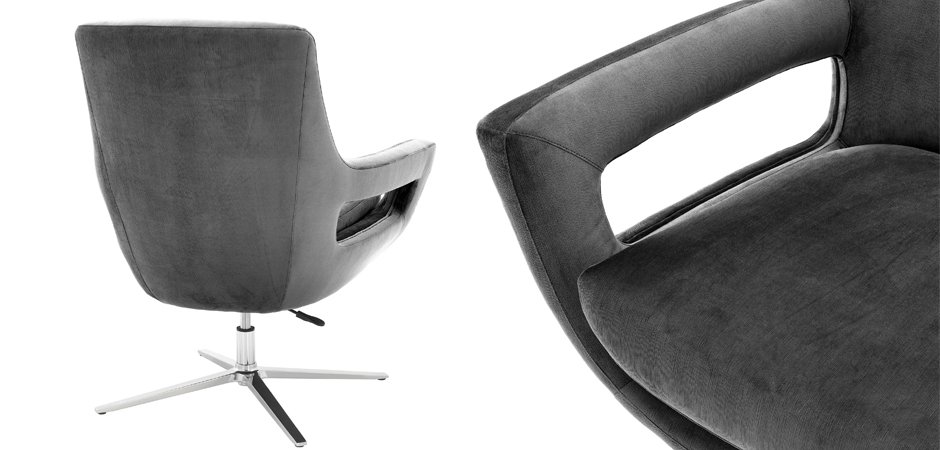 Кресло Eichholtz Swivel Chair Flavio Grey Кресло Eichholtz Swivel Chair Flavio Grey - Loft-Concept в Саратове