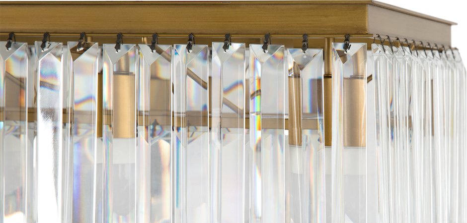 Люстра RH 1920s Odeon Clear Gold Square Chandelier Люстра RH 1920s Odeon Clear Gold Square Chandelier - Loft-Concept в Саратове