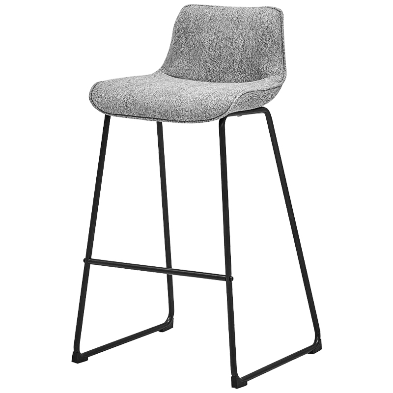 Барный стул Alonzo Bar Stool Gray Черный Светло-серый в Саратове | Loft Concept 