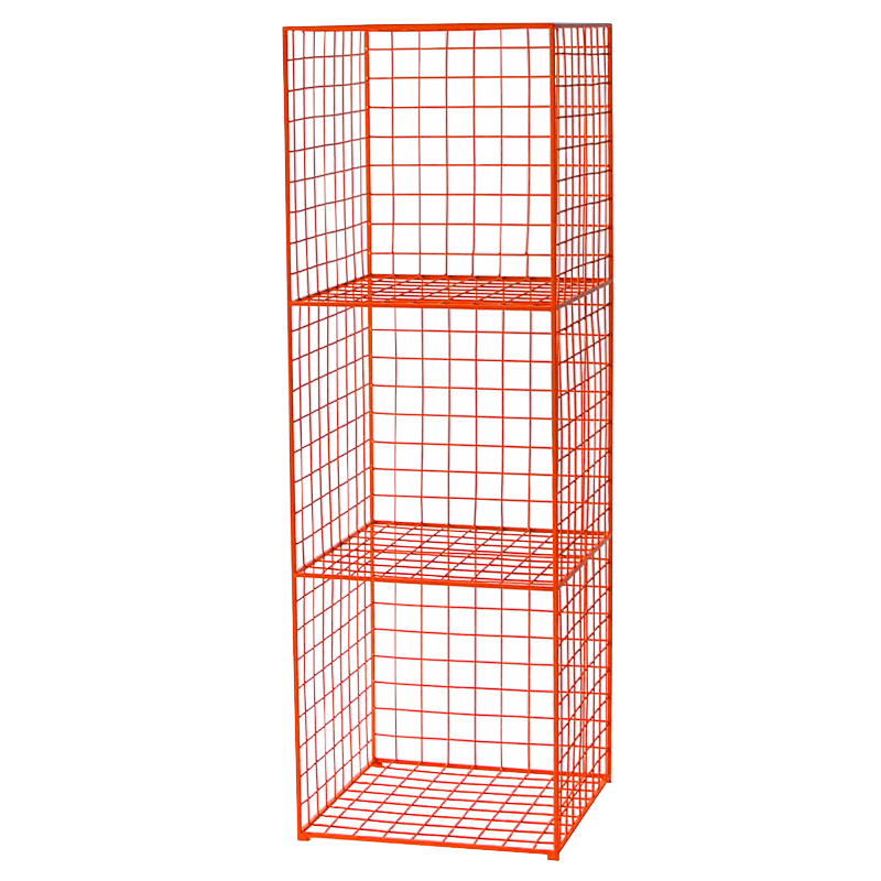 Стеллаж Carney Orange Industrial Metal Rust Rack Оранжевый в Саратове | Loft Concept 