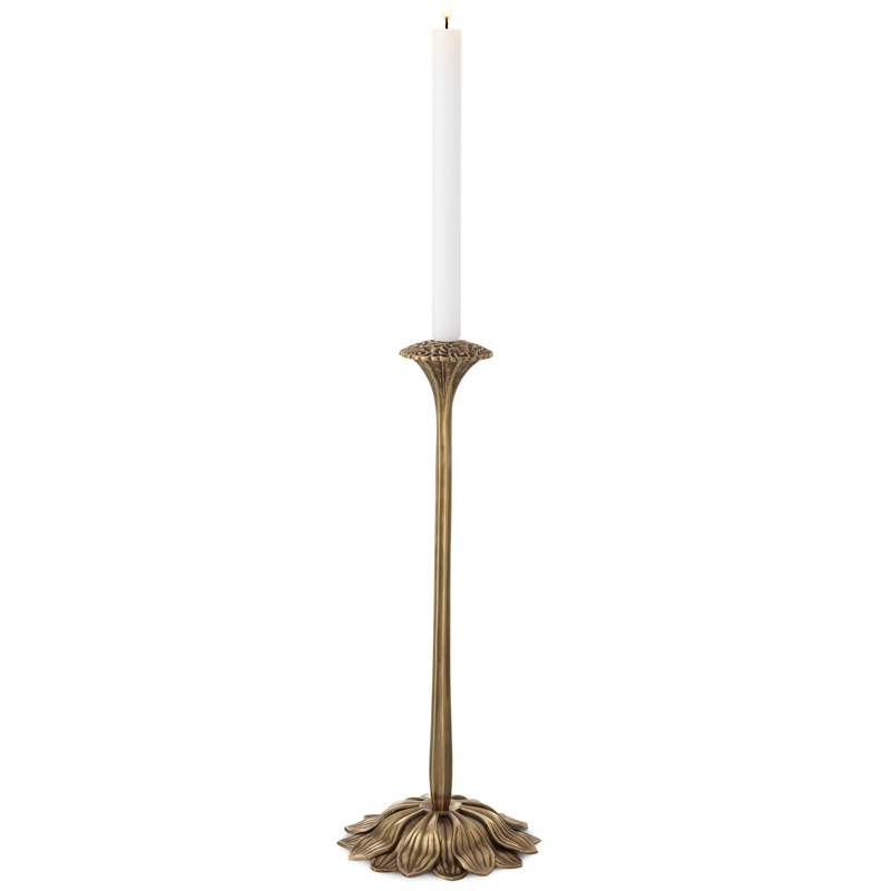 Подсвечник Eichholtz Candle Holder Lorraine Винтажная латунь в Саратове | Loft Concept 