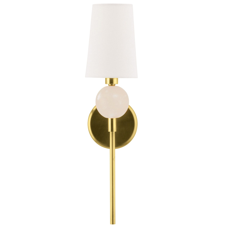 Бра Arteriors MENDEE SCONCE GOLD Золотой Белый в Саратове | Loft Concept 