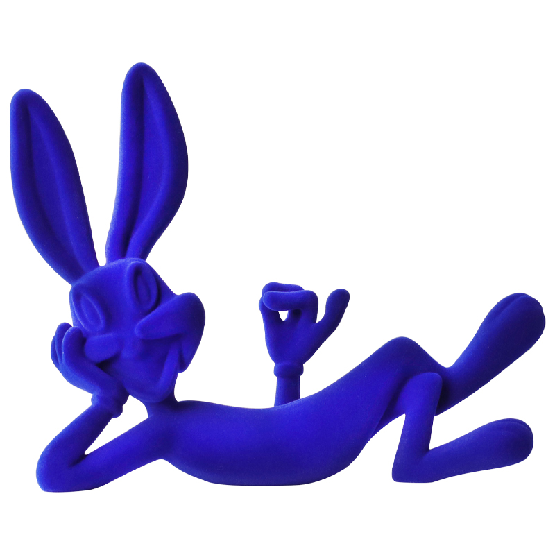 Декоративная статуэтка синий флок Bugs Bunny Blue Statuette Синий в Саратове | Loft Concept 