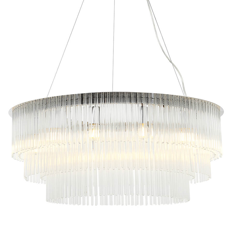 Люстра Harrison Chandelier chrome 12 lamp Хром Прозрачный в Саратове | Loft Concept 