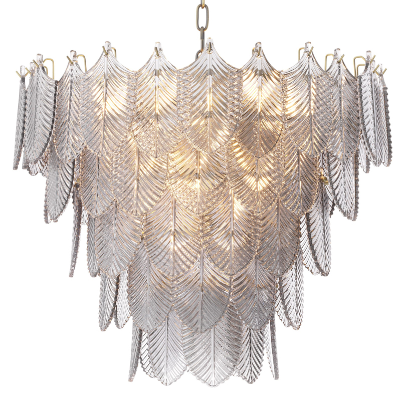 Люстра Eichholtz Chandelier Verbier S Латунь Стекло Смок Люстра Eichholtz Chandelier Verbier S Латунь Стекло Смок в Саратове | Loft Concept