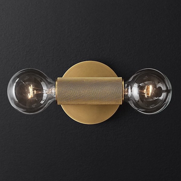 Бра RH Utilitaire Inline Sconce Brass Латунь в Саратове | Loft Concept 