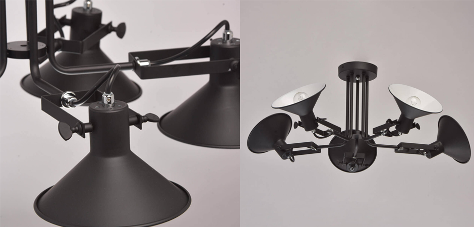 Потолочный светильник Rotating Light Black - фото №1