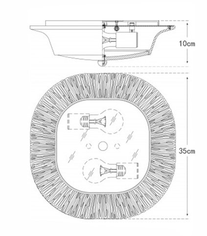 Потолочный светильник Utopia Round Sconce Gold в Саратове