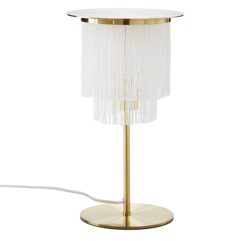 Настольная лампа Houtique Table lamp Белый Латунь в Саратове | Loft Concept 