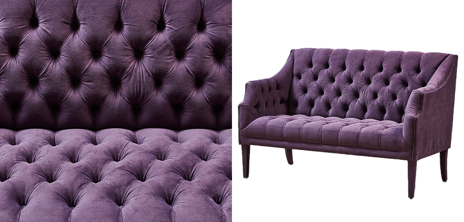 Диван Morton Capitone Sofa лиловый лен Диван Morton Capitone Sofa лиловый лен - Loft-Concept в Саратове