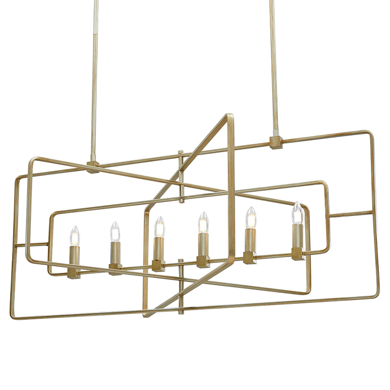 Люстра Macleod Linear Chandelier Золотой в Саратове | Loft Concept 