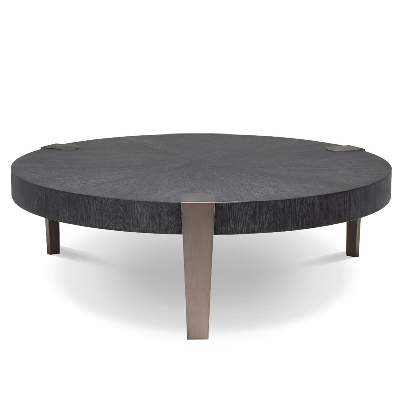 Кофейный стол Eichholtz COFFEE TABLE OXNARD Gray oak Серый Дуб Темная бронза в Саратове | Loft Concept 