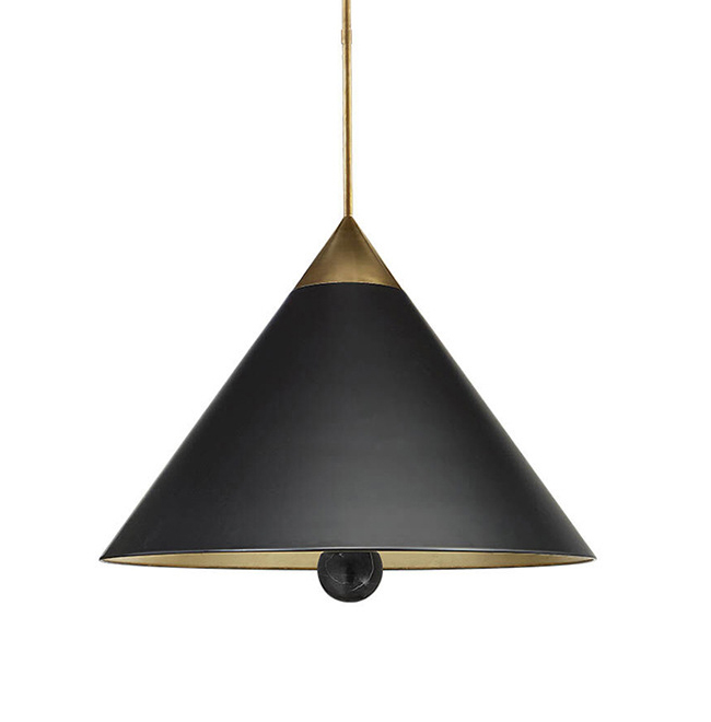 Подвесной светильник Cleo Pendant Brass & Black Черный Латунь в Саратове | Loft Concept 