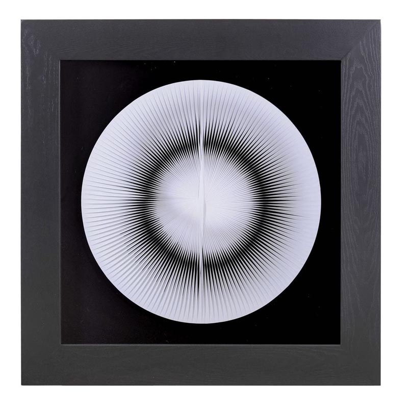 Панно Guinevere optical circle Серебряный Черный Панно Guinevere optical circle Серебряный Черный в Саратове | Loft Concept